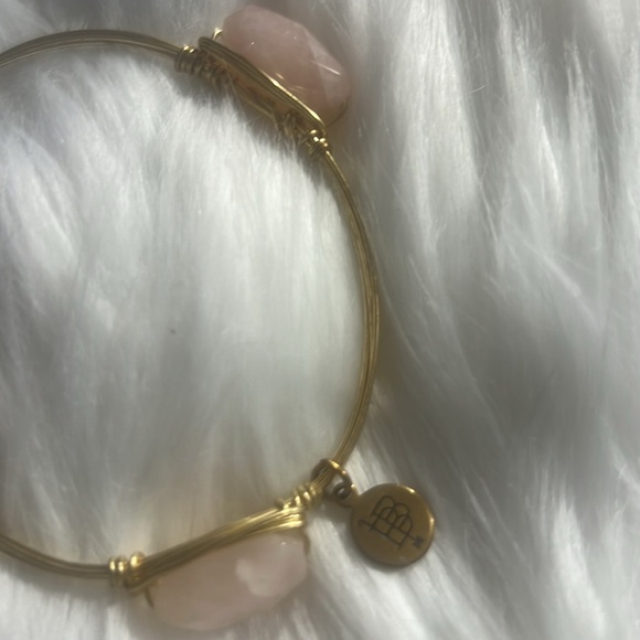 Bourbon and Boweties Pink Oval Quartz Bangle - Picture 2 of 7